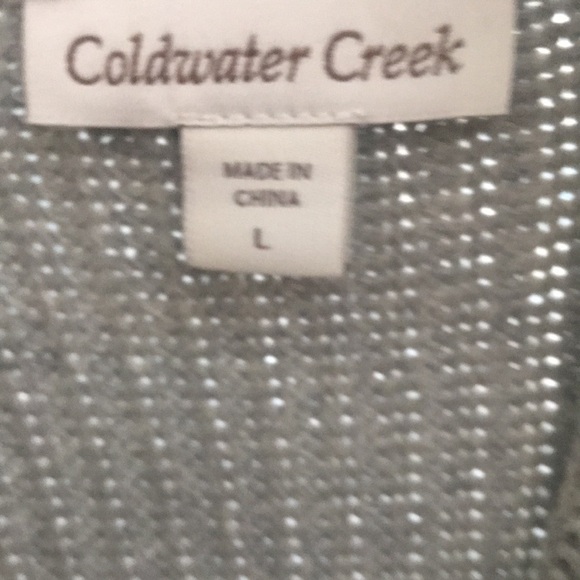 Cold water Creek Grey Cardigan Size Large - Picture 5 of 6